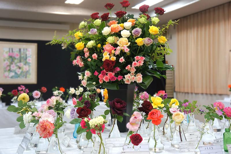 ①春のバラ展の様子